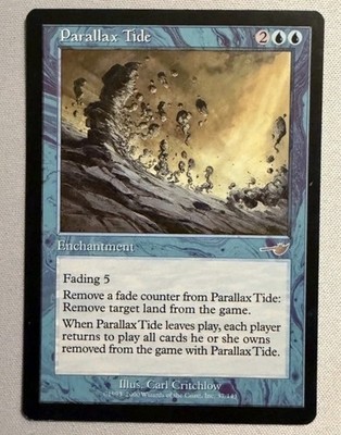 MTG Parallax Tide Enchantment Blue Rare Nemesis 2000 Magic The Gathering