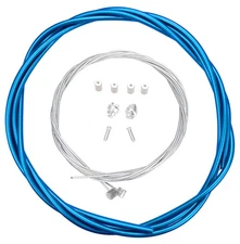 Premium Bicycle Brake Cable Kit  for BMX/MTB - CLEAR BLUE