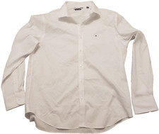 Tommy Hilfiger Men's White Long Sleeve Button-Up Shirt Size Slim fit XL 50 x28
