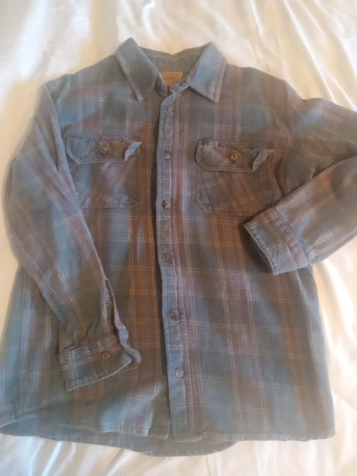 Vintage C.E. Schmidt Workwear Shirt Mens Medium Heavy Flannel Plaid 100% Cotton - Image 4 of 4