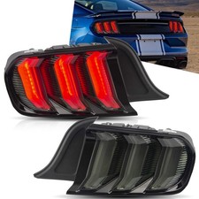 2vland Smoked Led Tail Lights For 2015-2023 Ford Mustang Wsequential5modes