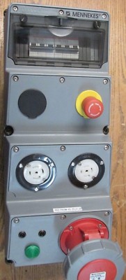 Mennekes AMX4A-944477 3 Twist Lock Outlet Distribution Box 5 Prong Shut Off