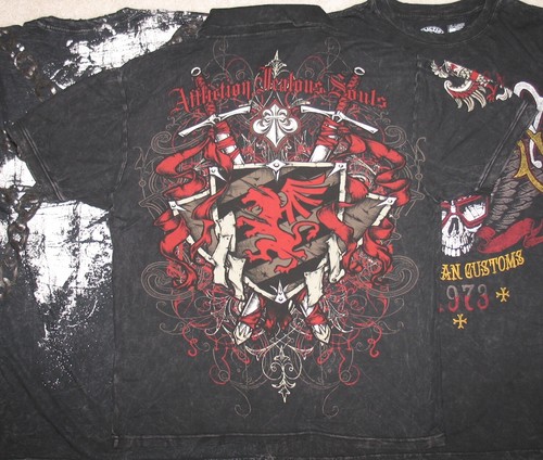 Affliction Polo Shirt L XL NWT Medieval 