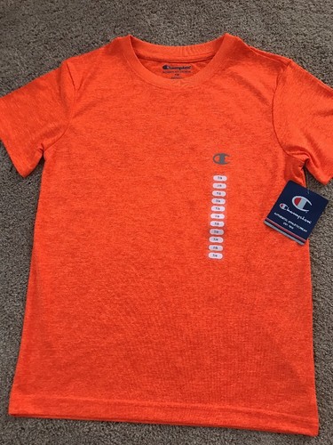 New Champion Authentic Athletic Boy’s Shirt Orange Heather Active SportTop Sz7/8 - Picture 5 of 12