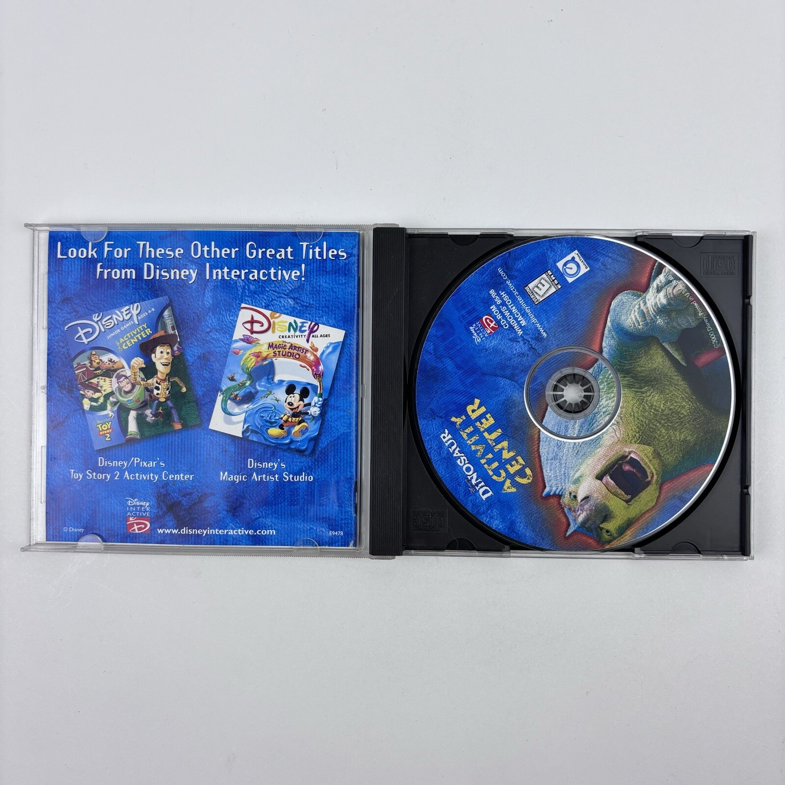 Disney's Dinosaur Activity Center PC CDRom 2001 Windows Children Kids