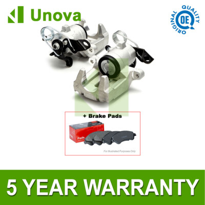Brake Calipers + Pads Rear Unova Fits VW Golf New Beetle Seat Ibiza Skoda Fabia
