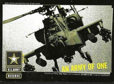 "An Army of One" U.S. Army  Reserve Recruiting Command; Apache Attack Helicopter