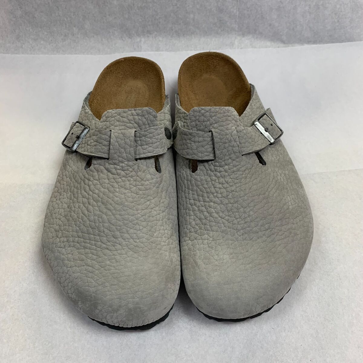 Birkenstock New w/ Box Boston Whale Gray Nubuck Leather Birkenstock New w/ Box Boston Whale Gray Nubuck Leather