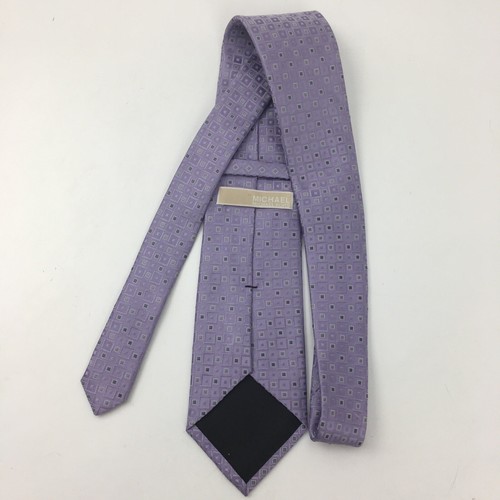 Michael Kors Violet Carrés Homme Cravate - Picture 2 of 3