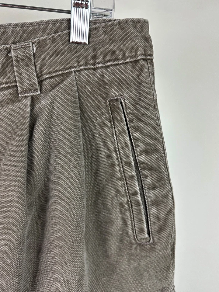 Vintage 90s DOCKERS Weatherworn Khaki Pants 35x33 ACTUAL Faded Olive Brown Loose - Image 4 of 4