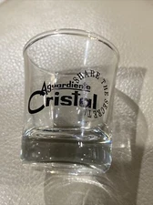 Aguardiente Cristal- shot glass-“ Share the Secret”, Product of Columbia-black