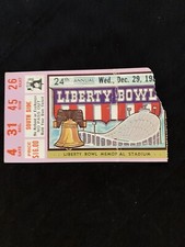  orig. 1982 LIBERTY BOWL TICKET **Paul Bear Bryant FINAL Game** Football Ticket