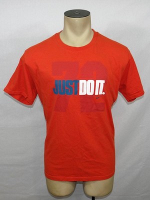 Vtg Men's Nike Just Do It 72 orange t-shirt size Large | eBay