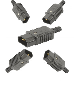 5 x Wiederverdrahtbar Schwerlast Inline IEC C14 Steckverbinder Netzstecker Stecker