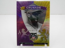 OZZIE SMITH 2014 HALL OF FAME 75TH PURPLE PRIZM CRUSADE! ##01/50! JERSEY #! 