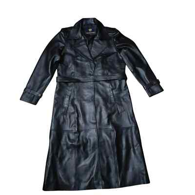 ジャケット・アウター real leather long trench coat Women's Premium Leather Long Trench Coat - Brown - Ron Tomson