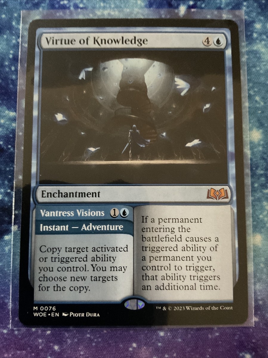 Virtue of Knowledge x1 MTG Wilds of Eldraine Blue Mythic