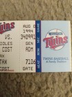 1994 Aug 1st  Twins Vs Orioles baseball Ticket Kirby Puckett Cal Ripken Jr — photo 4