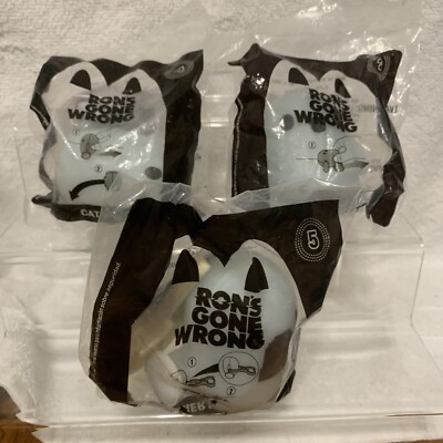Lot Of Ron's Gone Wrong McDonald's Happy Meal toys Figures 2, 4, & 5. New. By