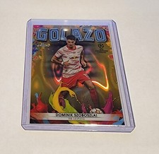 2021/22 Topps Chrome UEFA CL Golazo Gold Wave Dominik Szoboszlai SP