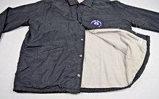 Vintage Jacket Pla-Jac Size L 70s Black Lined Babe Ruth Baseball Patch Made USA