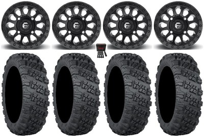 Fuel Vector MB 14'' Wheels 28'' Versa Cross V3 Tires Can-Am Commander Maverick