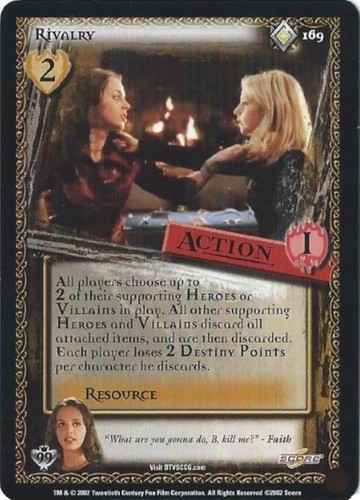 BUFFY THE VAMPIRE SLAYER COLLECTIBLE CARD GAME - CLASS OF '99 (SCORE - 2002) - Picture 160 of 171