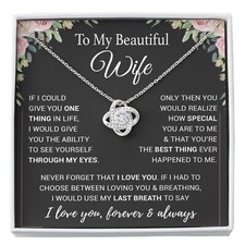 To My Wife Necklace, Christmas Gifts For Women, Anniversary Gift For Wife