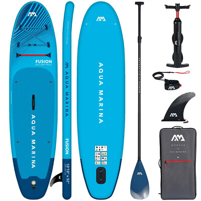AQUA MARINA FUSION 330 CM BLUE SUP Board aufblasbar Surfboard + CARBON 2025