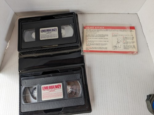 Vintage Emergency The First Aid (VHS) Videotape Library (1989) W/Flashcards - Picture 2 of 4