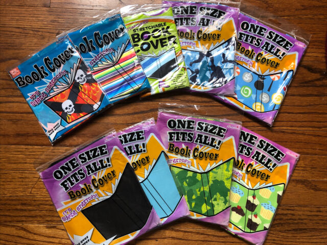 Its Academic One Size Fits All 9 school Book Covers Super Stretchy -various-New