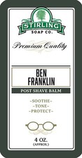 Stirling Soap Company Ben Franklin Post Shave Balm 4 oz