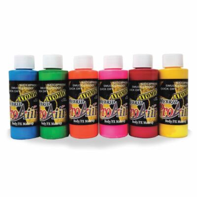 ProAiir Hybrid Water Resistant Airbrush Makeup, Atomic UV/Neon Kit, 6-1oz Bottle