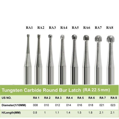Dental Zahnarzt Dentist Hartmetallbohrer Rosenbohrer rund Hartmetall Winkelstück - Bild 12 von 94