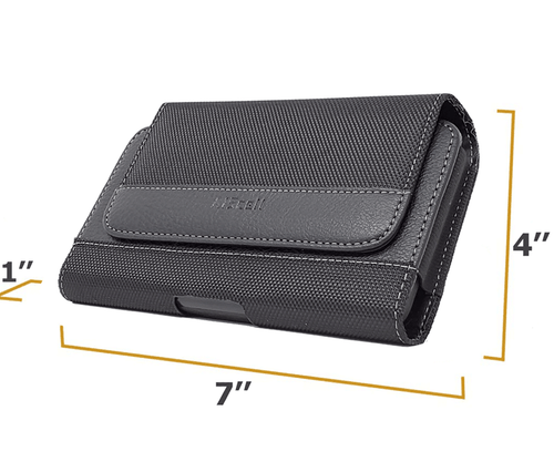 Cell Phone Carrying Case Pouch Metal Clip Holster For Phone with Bulky Cover on - Imagen 3 de 10