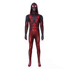 Spider-Man Miles Morales Printed Jumpsuit Uniform Halloween Cosplay Costume