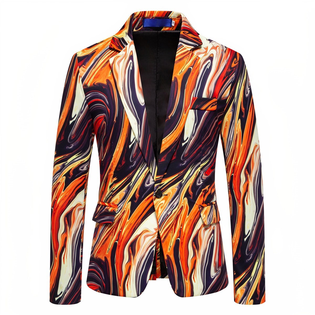 Tuta uomo slim fit tuta performance monofila un bottone giacca tuta stampata