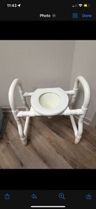 raised toilet seat with handles