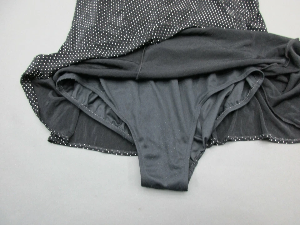 Basic Editions размер 17/18 женщин черный/белый в горошек цельный купальный костюм 1L - Изображение 3 из 4