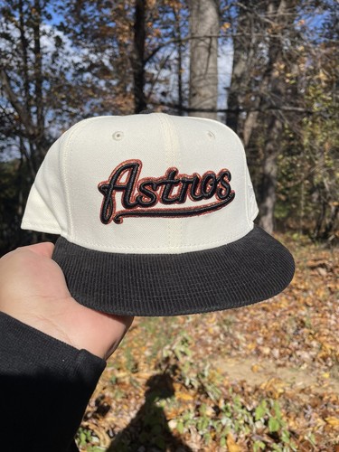 Brand New Houston Astros Script Fitted Sz 7 3/4 New Era Topperz EU - Picture 2 of 7