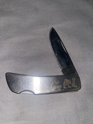 Hallmark Cutlery Silver Towne LP Lock Plain Straight Back Blade Pocket Knife