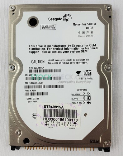 Seagate ST940815A Hard Disk Drive - Picture 1 of 4