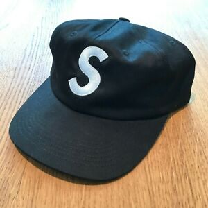 Supreme S Logo Hat 6 Panel OG 2014 Cap - Black | eBay