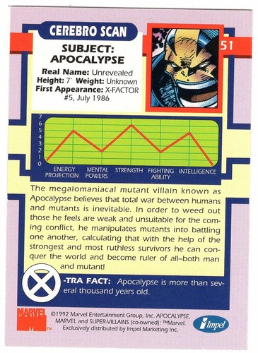 Impel Marvel X-Men Series 1 1992 Trading Cards, Single Cards, You Pick! - Picture 103 of 211
