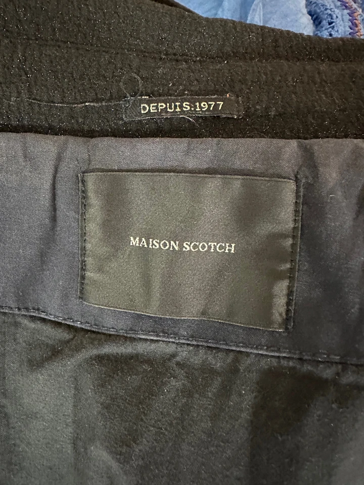 Gabardina para mujer MAISON SCOTCH azul marino con cinturón S Foto 4 de 4