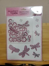 Crafter's Companion Stamps by Chloe Dragonfly Swirls Cut & Emboss Folder 6x6