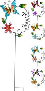 Metal Butterfly Ground Stake Spike Garden Ornament Decoration With