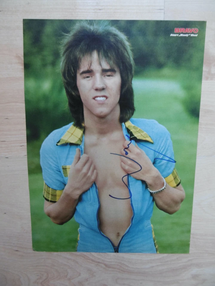Stuart "Woody" Wood "Bay City Rollers" Autogramm signed A4 Magazinbild - Bild 1 von 1