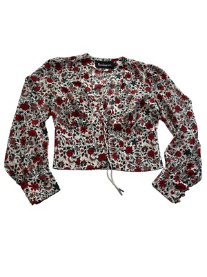 Realisation Par Bennie Top in White Batik Floral
