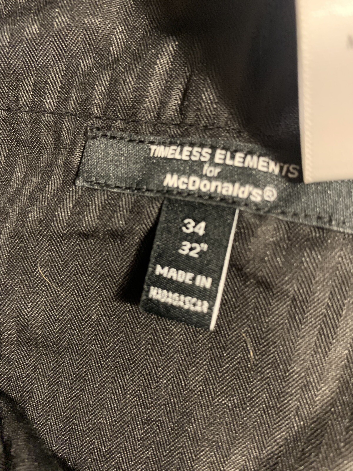 Timeless Elements McDonald’s Wool Blend Black Pan… - image 3